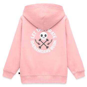 Piraten - Spielereien Crossbones Freebooter - Kids Premium Organic Zip-up Hoodie - rose - Back - AI Model Kid Female (0cm)