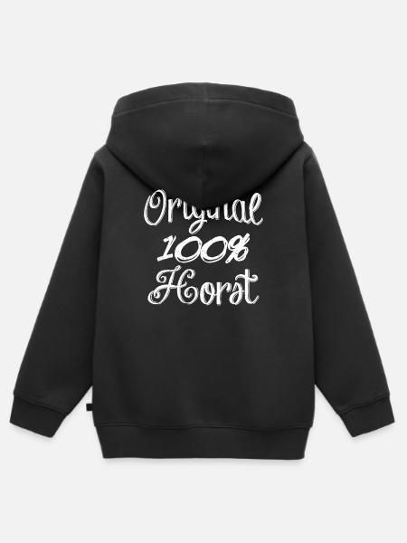 Original 100% Horst - Kinder Premium Organic Zip Hoodie - Schwarz