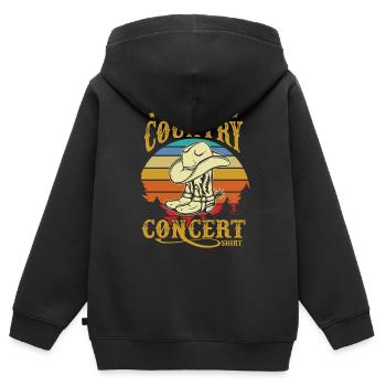 This Is My Country Concert Shirt - Kids Premium Organic Zip-up Hoodie - black - Back - AI Model Kid Male (0cm)