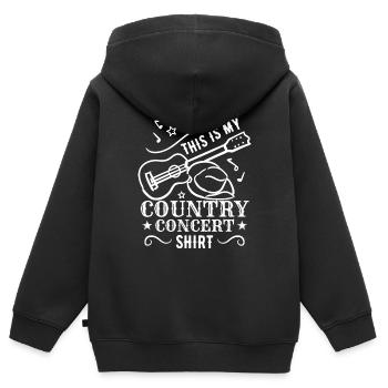 This Is My Country Concert Shirt - Kids Premium Organic Zip-up Hoodie - black - Back - AI Model Kid Male (0cm)