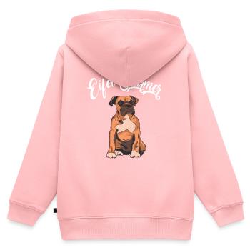 Eifel Stürmer Hund - Kinder Premium Organic Zip Hoodie - Rosa - Hinten - AI Model Kid Female (0cm)