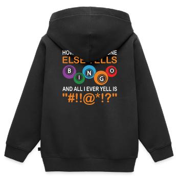 Bingo Bingo Spieler Altenheim Bingo Party - Kinder Premium Organic Zip Hoodie - Schwarz - Hinten - AI Model Kid Male (0cm)