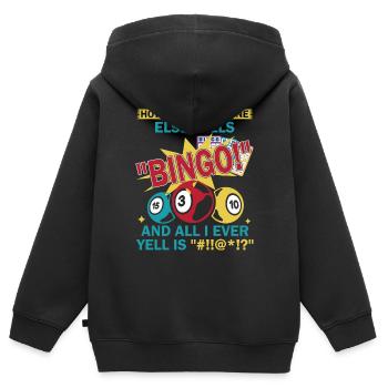 Bingo Bingo Spieler Altenheim Bingo Party - Kinder Premium Organic Zip Hoodie - Schwarz - Hinten - AI Model Kid Male (0cm)