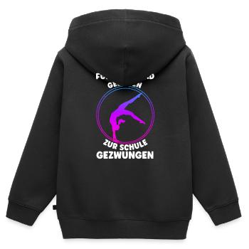 Turnen Rhönrad Gymnsatik Turntrainer Sportverein T - Kinder Premium Organic Zip Hoodie - Schwarz - Hinten - AI Model Kid Male (0cm)