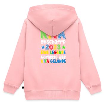 Abschluss Kita Abgänger Kita Absolvent 2022 Kinder - Kinder Premium Organic Zip Hoodie - Rosa - Hinten - AI Model Kid Female (0cm)