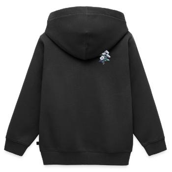 Awesome Floral Flowers Patch Neuheit Coole Gänseblümchen - Kinder Premium Organic Zip Hoodie - Schwarz - Hinten - AI Model Kid Male (0cm)