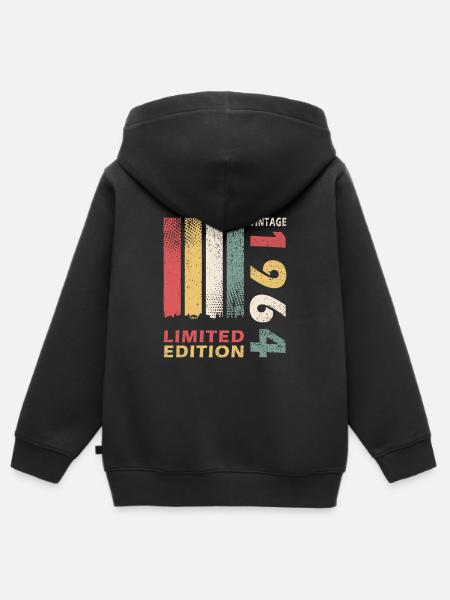 59. GEBURTSTAG LIMITED EDITION 1964 - Hoodie Premium med dragkedja barn ekologisk - svart