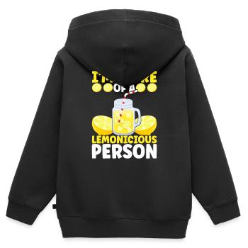 Limonade Limonadenstand - Kinder Premium Organic Zip Hoodie - Schwarz - Hinten - AI Model Kid Male (0cm)