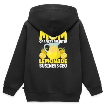 Limonade Limonadenstand - Kinder Premium Organic Zip Hoodie - Schwarz - Hinten - AI Model Kid Male (0cm)
