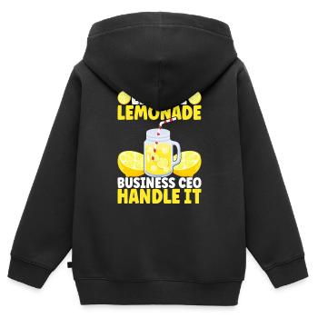 Limonade Limonadenstand - Kinder Premium Organic Zip Hoodie - Schwarz - Hinten - AI Model Kid Male (0cm)