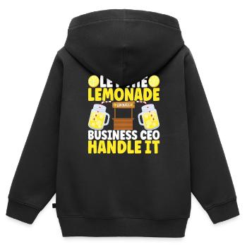 Limonade Limonadenstand - Kinder Premium Organic Zip Hoodie - Schwarz - Hinten - AI Model Kid Male (0cm)