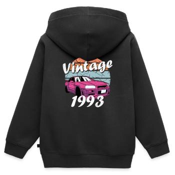 1993 - Born 1993 - Kids Premium Organic Zip-up Hoodie - black - Back - AI Model Kid Male (0cm)
