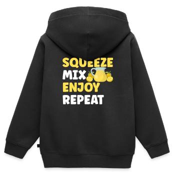 Limonade Limonadenstand - Kinder Premium Organic Zip Hoodie - Schwarz - Hinten - AI Model Kid Male (0cm)