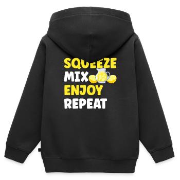 Limonade Limonadenstand - Kinder Premium Organic Zip Hoodie - Schwarz - Hinten - AI Model Kid Male (0cm)