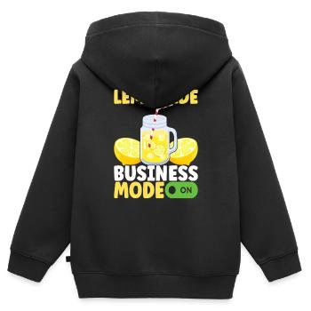 Limonade Limonadenstand - Kinder Premium Organic Zip Hoodie - Schwarz - Hinten - AI Model Kid Male (0cm)