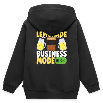 Limonade Limonadenstand - Kinder Premium Organic Zip Hoodie - Schwarz - Hinten - AI Model Kid Male (0cm)