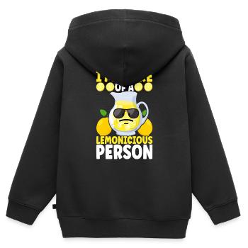 Limonade Limonadenstand - Kinder Premium Organic Zip Hoodie - Schwarz - Hinten - AI Model Kid Male (0cm)