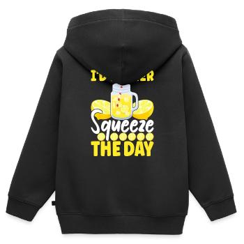 Limonade Limonadenstand - Kinder Premium Organic Zip Hoodie - Schwarz - Hinten - AI Model Kid Male (0cm)