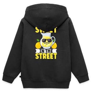 Stand de limonade Lemonade - Sweat Premium à capuche zippé enfant bio - noir - Dos - AI Model Kid Male (0cm)