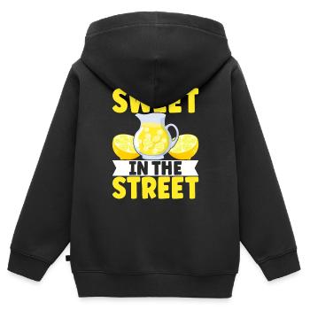 Limonade Limonadenstand - Kinder Premium Organic Zip Hoodie - Schwarz - Hinten - AI Model Kid Male (0cm)