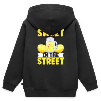 Limonade Limonadenstand - Kinder Premium Organic Zip Hoodie - Schwarz - Hinten - AI Model Kid Male (0cm)