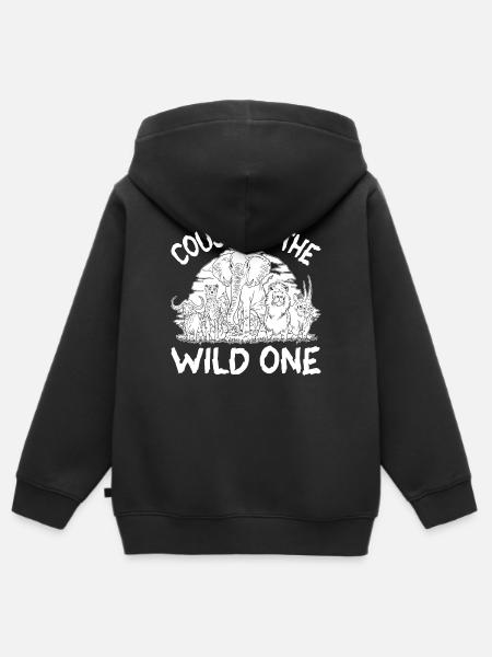 Safari Wildlife Afrika De Big 5 Zoölogie - Kinder Premium zip hoodie biologisch - zwart