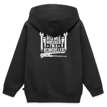 Je ne suis pas un destructeur, je suis un transformateur - Sweat Premium à capuche zippé enfant bio - noir - Dos - AI Model Kid Male (0cm)