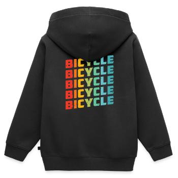 Coureur - Sweat Premium à capuche zippé enfant bio - noir - Dos - AI Model Kid Male (0cm)