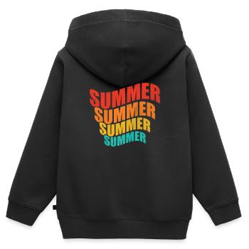 Summer Summer - Kids Premium Organic Zip-up Hoodie - black - Back - AI Model Kid Male (0cm)