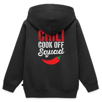 Poivrons rouges Nourriture épicée piquante Chili drôle Cuire Hors Squ - Sweat Premium à capuche zippé enfant bio - noir - Dos - AI Model Kid Male (0cm)
