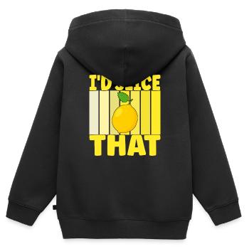 Limonade Limonadenstand - Kinder Premium Organic Zip Hoodie - Schwarz - Hinten - AI Model Kid Male (0cm)