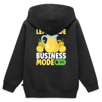 Limonade Limonadenstand - Kinder Premium Organic Zip Hoodie - Schwarz - Hinten - AI Model Kid Male (0cm)
