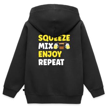 Limonade Limonadenstand - Kinder Premium Organic Zip Hoodie - Schwarz - Hinten - AI Model Kid Male (0cm)