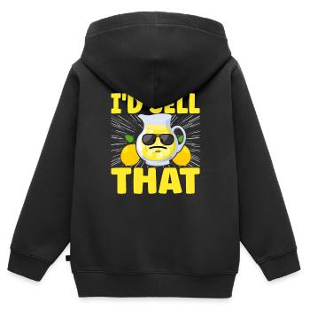 Limonade Limonadenstand - Kinder Premium Organic Zip Hoodie - Schwarz - Hinten - AI Model Kid Male (0cm)