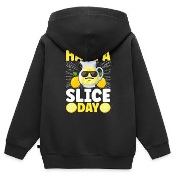 Limonade Limonadenstand - Kinder Premium Organic Zip Hoodie - Schwarz - Hinten - AI Model Kid Male (0cm)