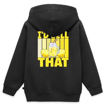 Limonade Limonadenstand - Kinder Premium Organic Zip Hoodie - Schwarz - Hinten - AI Model Kid Male (0cm)