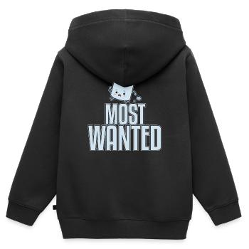 Most Wanted - Kinder Premium Organic Zip Hoodie - Schwarz - Hinten - AI Model Kid Male (0cm)