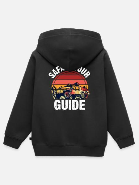 Safari Wildlife Afrika De Big 5 Zoölogie - Kinder Premium zip hoodie biologisch - zwart