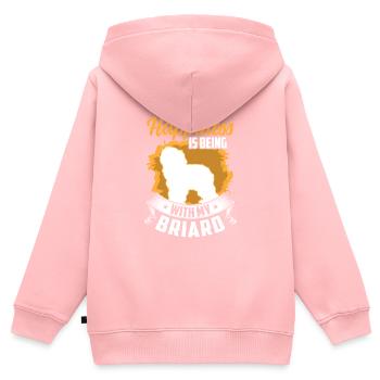 Briard makes me happy Berger de Brie - Kids Premium Organic Zip-up Hoodie - rose - Back - AI Model Kid Female (0cm)
