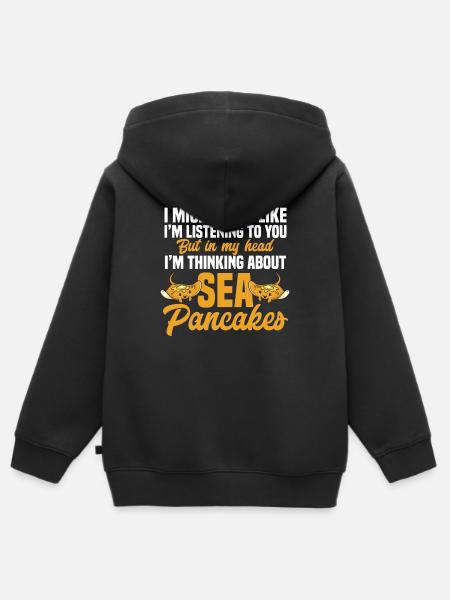 Stachelrochen Mantarochen Ozean Rochen - Kinder Premium Organic Zip Hoodie - Schwarz