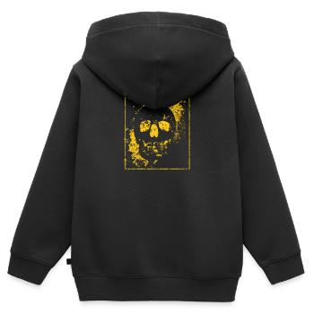 Halloween Party Schädel Tod Skelett Kopf Knochen - Kinder Premium Organic Zip Hoodie - Schwarz - Hinten - AI Model Kid Male (0cm)