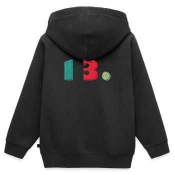 13. Geburtstag 13 Jahre Pubertät Endlich 13 Ich - Kinder Premium Organic Zip Hoodie - Schwarz - Hinten - AI Model Kid Male (0cm)