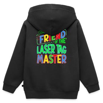 Buddy Friend Of the Laser Tag Birthday Boy Player - Kids Premium Organic Zip-up Hoodie - black - Back - AI Model Kid Male (0cm)
