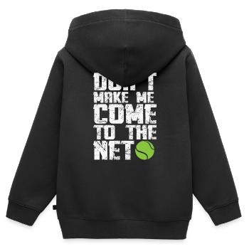 Lass mich nicht ins Netz kommen... - Kinder Premium Organic Zip Hoodie - Schwarz - Hinten - AI Model Kid Male (0cm)