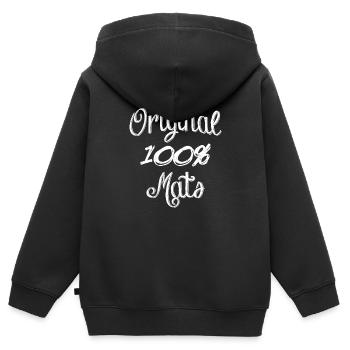 100% Original Mats - Kinder Premium Organic Zip Hoodie - Schwarz - Hinten - AI Model Kid Male (0cm)