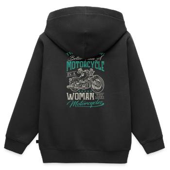 La seule chose meilleure qu’une moto - Sweat Premium à capuche zippé enfant bio - noir - Dos - AI Model Kid Male (0cm)