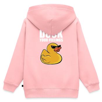 Yellow Bath Duckie Duckling Cool Rubber Duck Your - Kids Premium Organic Zip-up Hoodie - rose - Back - AI Model Kid Female (0cm)