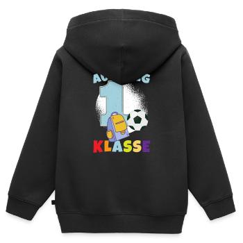 Schulranzen Schultüte Schulstart Schulkind 2023 - Kinder Premium Organic Zip Hoodie - Schwarz - Hinten - AI Model Kid Male (0cm)