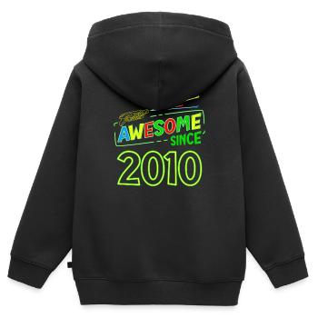 Laser Tag Birthday 13 Years Old Awesome Since 2010 - Kinder Premium Organic Zip Hoodie - Schwarz - Hinten - AI Model Kid Male (0cm)