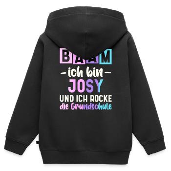 Name Josy Geschenk Grundschule - Kinder Premium Organic Zip Hoodie - Schwarz - Hinten - AI Model Kid Male (0cm)
